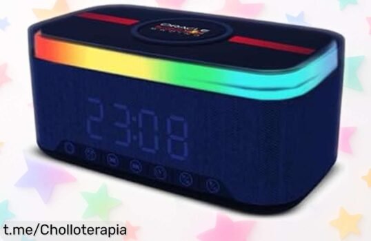 Altavoz Bluetooth Red Bull Racing RBSK300 con luces LED y carga inalámbrica, ¡el chollo que transforma tu espacio en fiesta a un precio de locura!