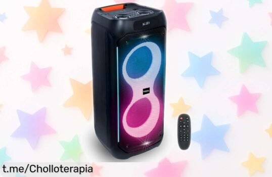 Altavoz portátil Ibiza COLUMBA800 con luces LED y sonido potente a precio tirado, ¡no te quedes sin el tuyo! Vive la música como nunca antes.