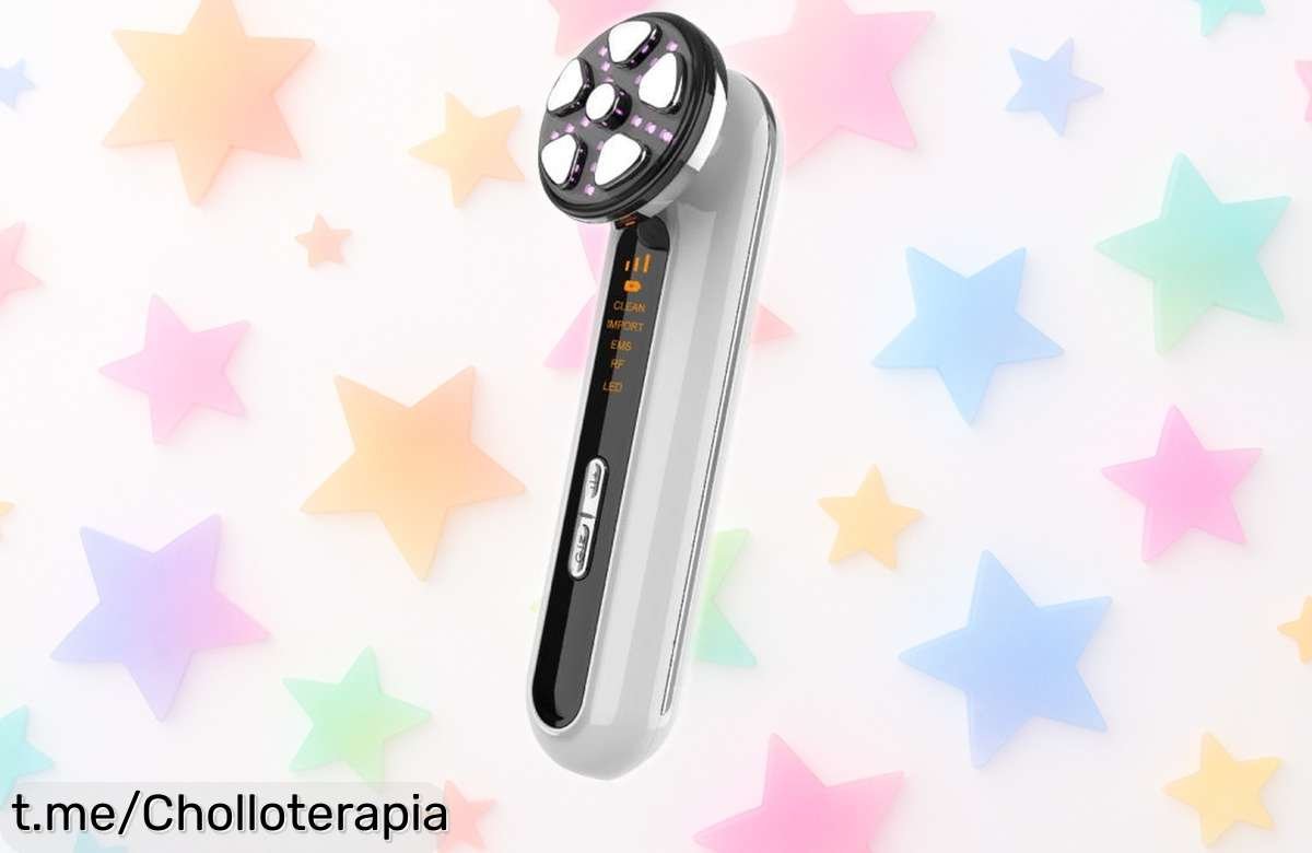 Aparato de radiofrecuencia facial con EMS y terapia LED a un precio loco que borrará arrugas y dejará tu piel radiante, ¡date ese regalo hoy mismo!