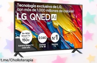 Aprende a disfrutar del cine y los videojuegos con la TV 55” 4K QNED EVO de LG, ahora a precio de risa; no esperes más y llévatela antes que se agote.