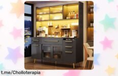 Armario alto Dolamaní con iluminación LED y estantes de cristal a precio loco: aprovecha el espacio y renueva tu hogar ¡No te lo pierdas!