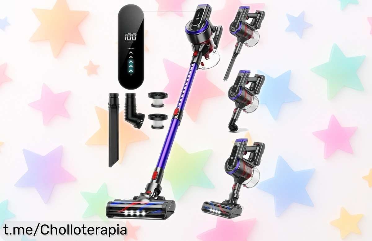 Aspiradora sin cable Buture JR400 con súper succión y pantalla táctil: ¡haz que el polvo desaparezca a precio de locura, pero date prisa antes de que volé!