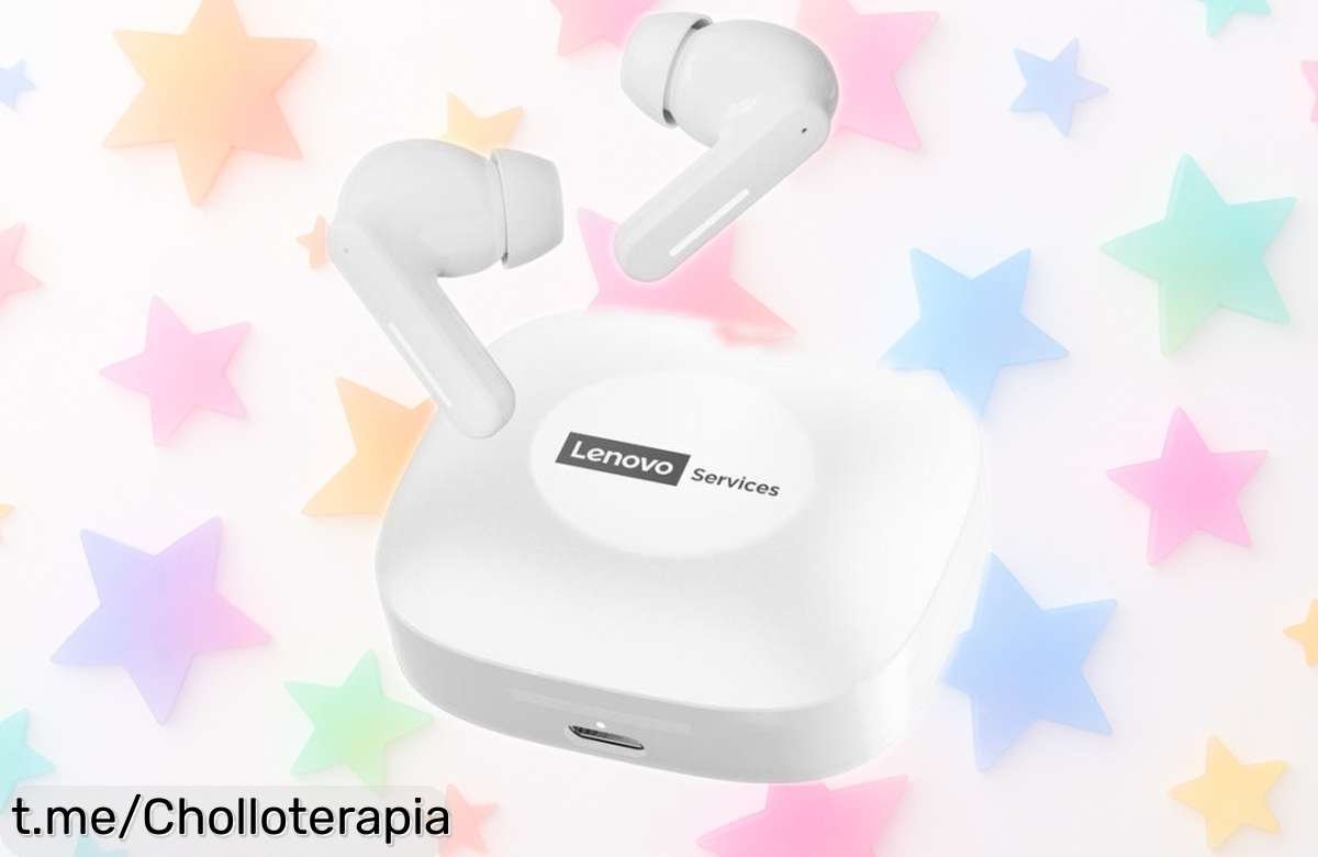 Auriculares Bluetooth Lenovo LE209 con cancelación de ruido a un precio loco, ¡dile adiós al ruido y disfruta 30 horas de música sin parar! No te lo pierdas.