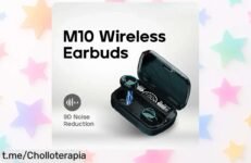 Auriculares Bluetooth M10 inalámbricos con cancelación de ruido a precio de ganga, ¡no te quedes sin el tuyo y disfruta del mejor sonido mientras te mueves!