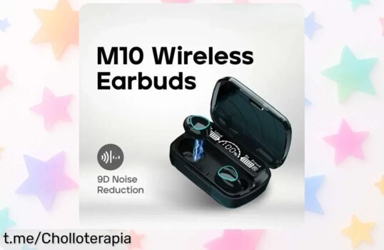 Auriculares Bluetooth M10 inalámbricos con cancelación de ruido a precio de ganga, ¡no te quedes sin el tuyo y disfruta del mejor sonido mientras te mueves!