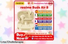Auriculares Bluetooth realme Buds Air 8 con 58 horas de batería y asistente AI a precio loco, ¡no te quedes sin los tuyos antes de que se acaben!