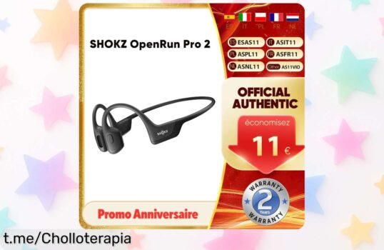 Auriculares inalámbricos por conducción ósea Shokz OpenRun Pro 2 a precio de risa, resisten al agua y ofrecen 12 horas de música, ¡no te quedes sin los tuyos!