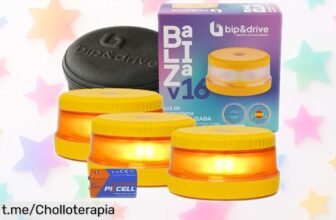 Baliza V16 Homologada DGT con luz LED 360° y geolocalización, ¡ofertón de 3 unidades para que tu seguridad nunca pase desapercibida! No dejes escapar este chollo antes de que se agote.