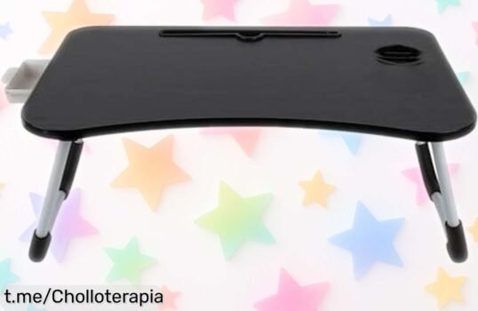 Bandeja plegable para cama de diseño práctico con soporte para tablets a precio de ganga, ¡las unidades vuelan y no querrás quedarte sin la tuya!