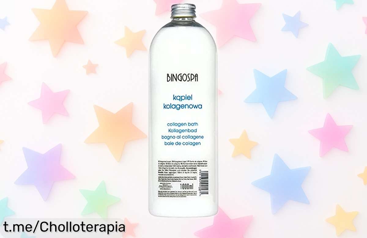 Baño de colágeno Bingospa de 1000 ml a precio loco: hidrata tu piel y luce más joven al instante. ¡No dejes pasar este super chollo exclusivo!