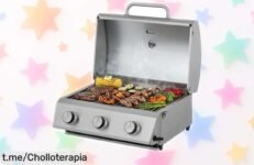 Barbacoa de gas portátil Tarrington House Cathan: ¡Asados perfectos con 3 quemadores y un termómetro! Caída de precio espectacular, no te lo pierdas. ¡A disfrutar en grande!