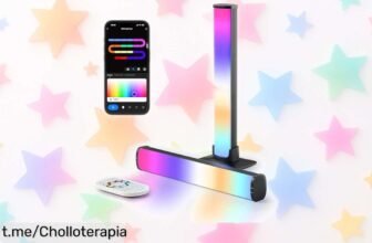 Barra de luz LED RGB para TV y gaming LuminexDesigns: ¡ofertón con 16 millones de colores que dan vida a tu espacio, rapidez musiquera y app! No te la pierdas antes de que desaparezca.