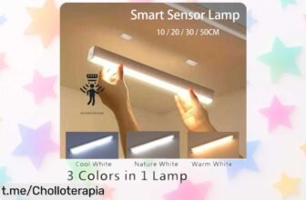 Barra de luz LED recargable por USB que se enciende sola al detectar movimiento, ¡una oferta increíble para iluminar tus rincones oscuros y que no querrás dejar escapar!