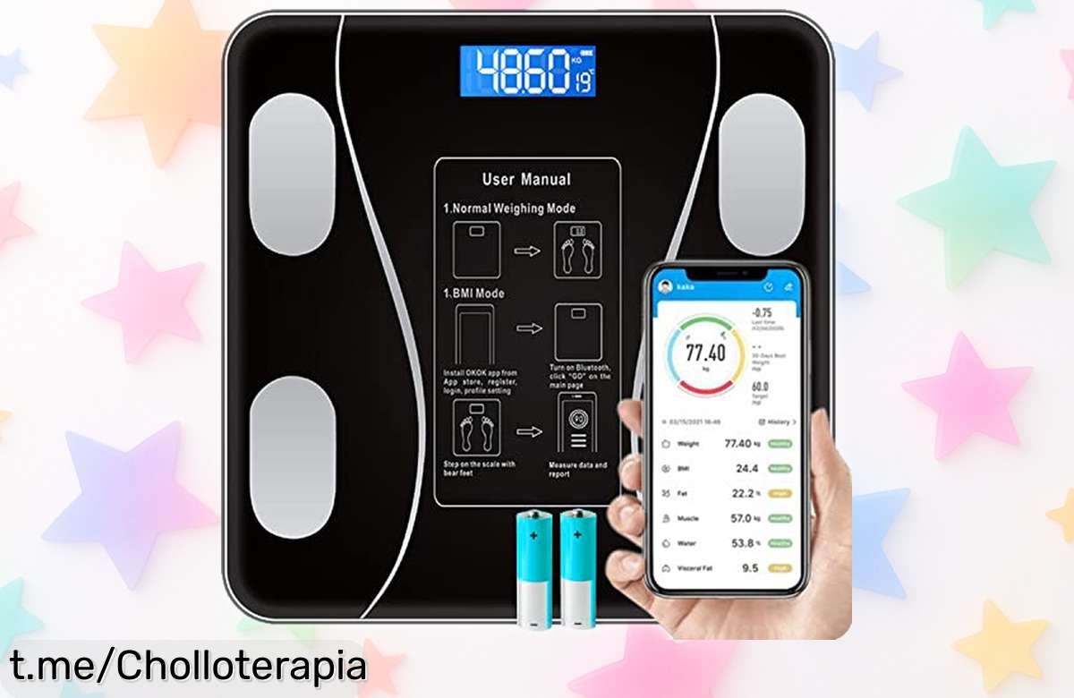 Báscula inteligente Bluetooth de Retoo que mide peso, grasa y músculo: ¡un chollo espectacular a precio rebajado que vuela rápido, no pierdas esta oportunidad!