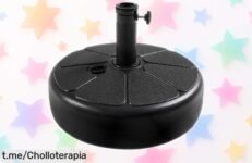 Base para sombrilla redonda Yaheetech. ¡Súper estable y a precio ridículo! No dejes que se te escape esta oferta, tu verano merece lo mejor antes de que vuele.