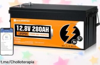 Batería de litio 12V 280Ah con Bluetooth ECOWORTHY, controlala desde tu móvil y aprovecha este preciosísimo chollo que vuela ¡No te quedes sin ella!