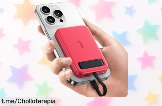 Batería externa compacta EMNT Powerbank con carga rapidísima y soporte para ver pelis, un ofertón que no puedes dejar pasar. ¡Hazte ya con ella y simplifica tu vida!