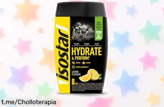 Bebida isotónica Isostar Hydrate & Perform sabor limón: repón energía y da el máximo en tu entrenamiento a un precio de escándalo. ¡No te quedes sin la tuya!