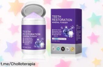 Blanqueador dental en polvo de fórmula suave que elimina manchas sin dañar tus dientes, ¡super chollo a un precio regalado! Aprovecha antes de que se agote y sonríe con confianza.