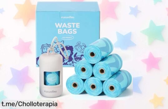 Bolsas para cacas de perro FUKUMARU, 120 unidades resistentes con aroma a océano y dispensador fácil de llevar: ¡ofertón imperdible que no puedes dejar escapar!