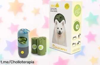 Bolsas para cacas de perros con olor a lavanda, pack de 300 súper resistentes y dispensador incluido: ¡ofertón que se va volando! Hazte con ello ahora y cuida tu mascota sin preocupaciones.