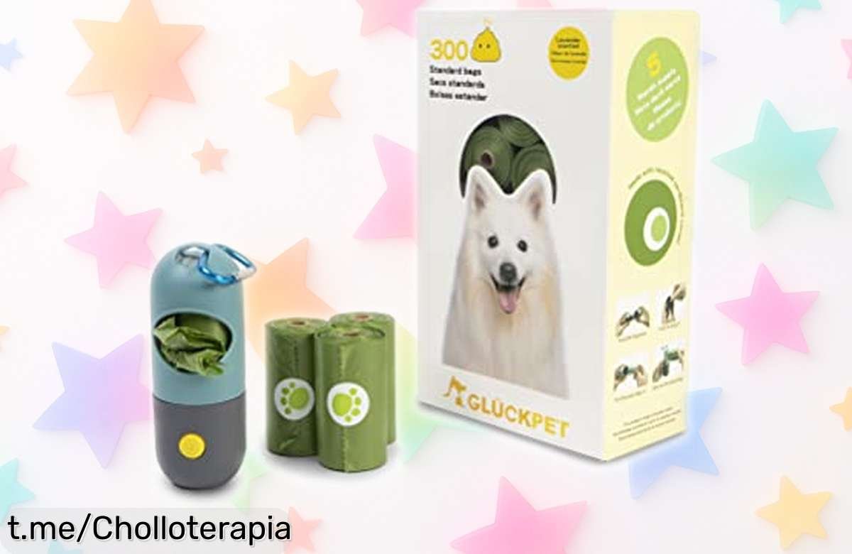 Bolsas para cacas de perros con olor a lavanda, pack de 300 súper resistentes y dispensador incluido: ¡ofertón que se va volando! Hazte con ello ahora y cuida tu mascota sin preocupaciones.