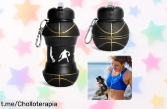 Botella de agua deportiva Ebksqs, el super chollo plegable que jamás gotea y nunca cambia de sabor. Hidrátate fácil en cada aventura, ¡aprovéchala antes que se acabe!