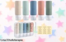 Botellas de viaje Carehabi, pack de 5 a precio loco ¡Hazte con ellas ya y disfruta de un viaje sin preocupaciones!