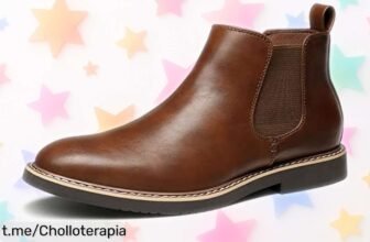 Botines Chelsea para hombre con estilo clásico a precio de risa, ¡aplica el cupón y no dejes que se escapen! Compra ya antes de quedarte sin ellos.