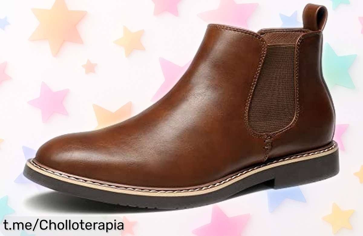 Botines Chelsea para hombre con estilo clásico a precio de risa, ¡aplica el cupón y no dejes que se escapen! Compra ya antes de quedarte sin ellos.