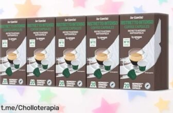 Café ristretto intenso compatible con Nespresso, ¡ofertón! 100 cápsulas a precio de escándalo que no podrás dejar pasar. Disfruta un gustazo antes de que se agoten.