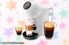 Cafetera de cápsulas Dolce Gusto que prepara más de 30 bebidas deliciosas a precio loco; disfruta esta oferta antes de que se agote y saborea tu café perfecto cada mañana.