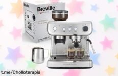 Cafetera espresso Breville Barista Max con molinillo: café recién molido y cremoso a un precio de ganga que vuela, ¡no te quedes sin la tuya y disfruta cada sorbo!