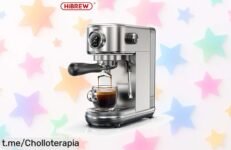 Cafetera espresso HiBREW con 20 bares y temperatura ajustable, ¡rebajada a un precio que vuela! No dejes pasar este chollo delicioso para tus mañanas.
