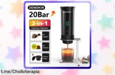 Cafetera espresso portátil eléctrica: ¡super chollo para disfrutar un café increíble en cualquier lugar! Aprovecha el precio rebajado y haz que cada sorbo sea un placer.