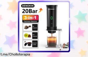 Cafetera espresso portátil eléctrica: ¡super chollo para disfrutar un café increíble en cualquier lugar! Aprovecha el precio rebajado y haz que cada sorbo sea un placer.