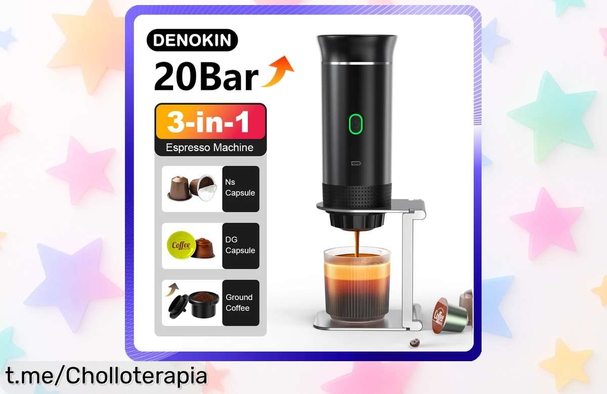 Cafetera espresso portátil eléctrica: ¡super chollo para disfrutar un café increíble en cualquier lugar! Aprovecha el precio rebajado y haz que cada sorbo sea un placer.