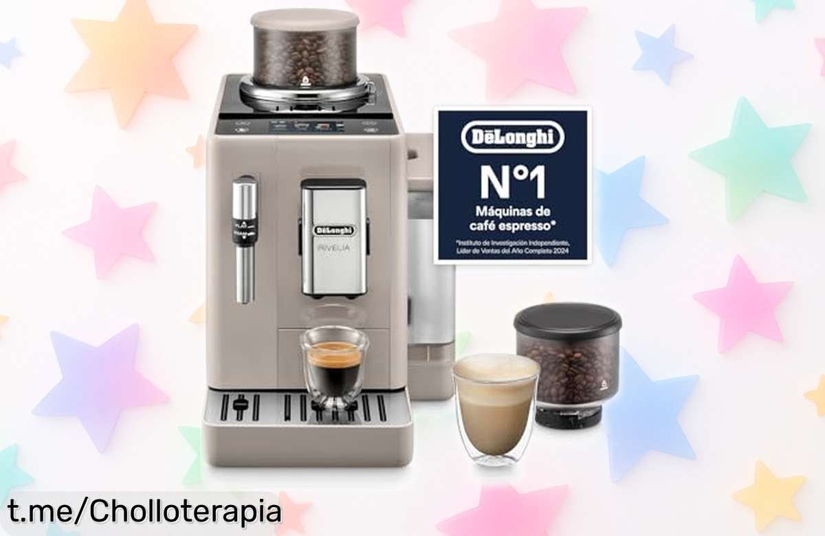 Cafetera superautomática De’Longhi Rivelia con espumador manual y 8 bebidas a un precio loco que volará, ¡no te quedes sin la tuya y disfruta cada sorbo!