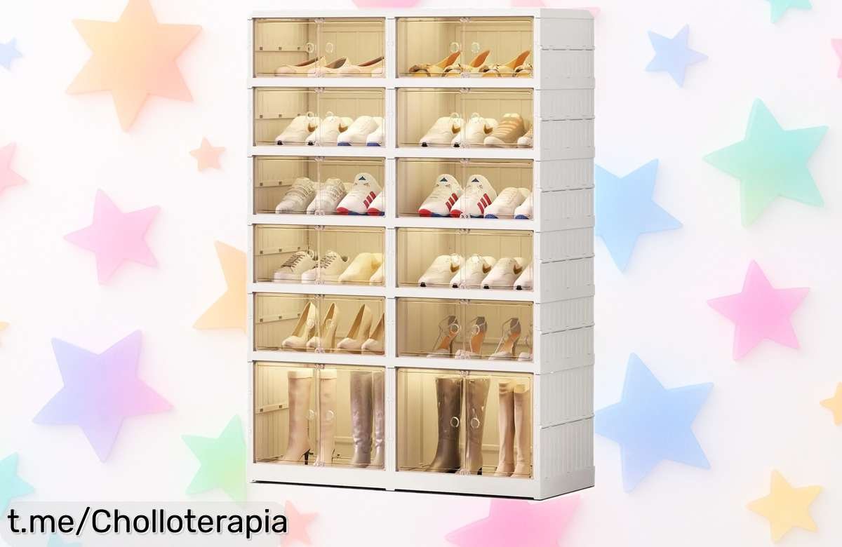Caja apilable transparente para zapatos DECODEKO, organiza tu espacio con este chollo que vuela. No esperes más, ¡tus zapatos merecen estar ordenados ya!