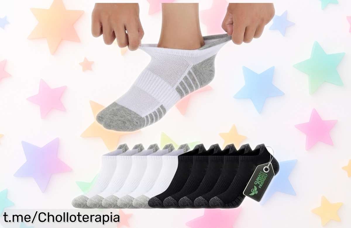 Calcetines cortos Falary para hombre y mujer: ¡10 pares de algodón que no te fallan a un precio regalado! Aprovecha esta oportunidad antes de que se agoten.