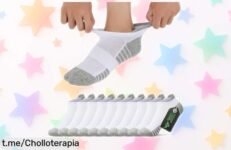 Calcetines tobilleros FALARY para mujer y hombre, 10 pares transpirables que mantienen tus pies secos mientras haces deporte a un precio rebajado ¡Aprovecha este chollo antes de que se agote!
