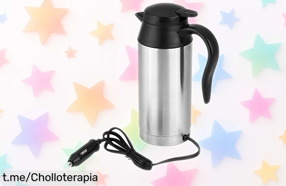 Caldera de viaje portátil para el coche que calienta agua al instante, ¡a precio de risa! No te quedes sin la tuya y disfruta cada sorbo en tus aventuras.