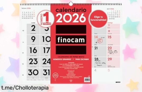 Calendario de pared Finocam 2026 XL a precio loco: planifica todo el año, anota lo que importa y disfruta cada mes como nunca antes; ¡aprópiate del tiempo ya!