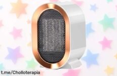 Calentador cerámico pequeño y potente que calienta rápido, sin ruido y a precio rebajado. ¡No dejes escapar esta oferta única antes de que se agote!