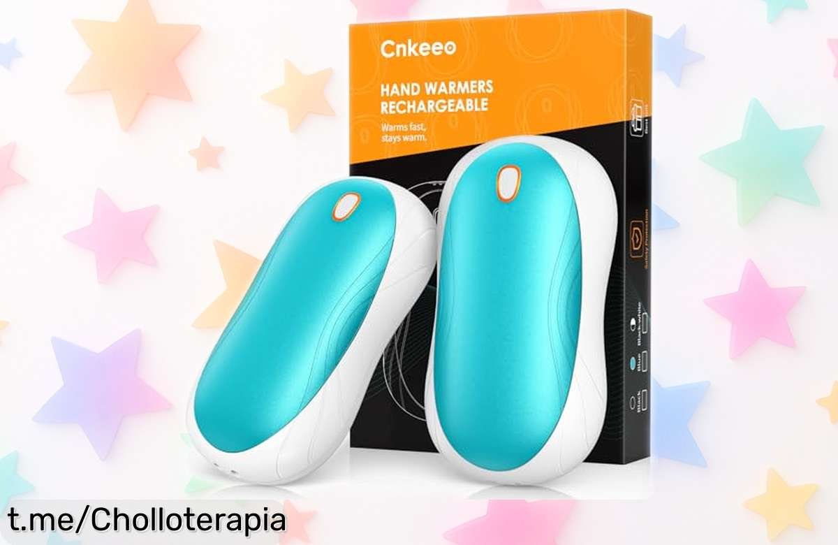 Calentador de manos eléctrico recargable USB C, pack de 2 unidades en oferta a precio ridículo ¡No te quedes sin tus manitas calentitas y listas para todo!