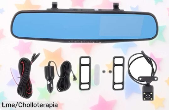 Cámara de salpicadero con espejo retrovisor y pantalla Full HD que no se escapa ni un detalle, ¡llévatela ya a precio de risa antes de que sea tarde!