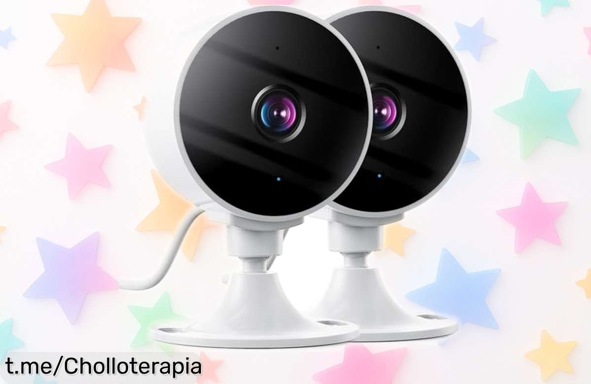 Cámara de vigilancia Elelink 2K en pack de 2, ¡ofertón a precio tirado! Controla tu hogar desde el sofá y siente la tranquilidad que mereces.