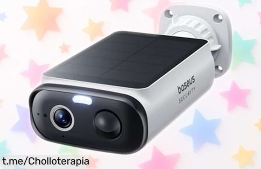Cámara de vigilancia solar Baseus Security S1 Lite a 2K: sorprendente visión nocturna y batería todo el día, ¡aprovecha este chollazo antes que se agote!
