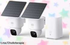 Cámara de vigilancia solar Eufy eufyCam con giro 360° y seguimiento inteligente, ¡ahora a un precio locura! No te quedes sin la tuya, unidades limitadas que vuelan.