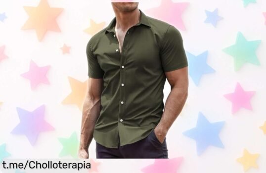 Camisa básica de hombre que no se arruga ni pierde forma, el chollazo perfecto a precio de risa para lucir siempre impecable y libre en tus movimientos. ¡Aprovéchala ya!